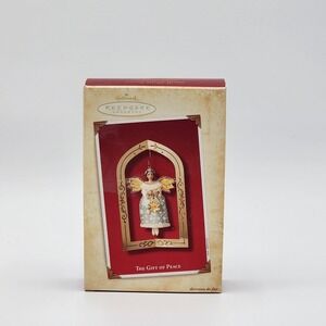 Hallmark Keepsake Ornament Angel Gift Of Hope Gold Stand 2003 Christmas Holiday